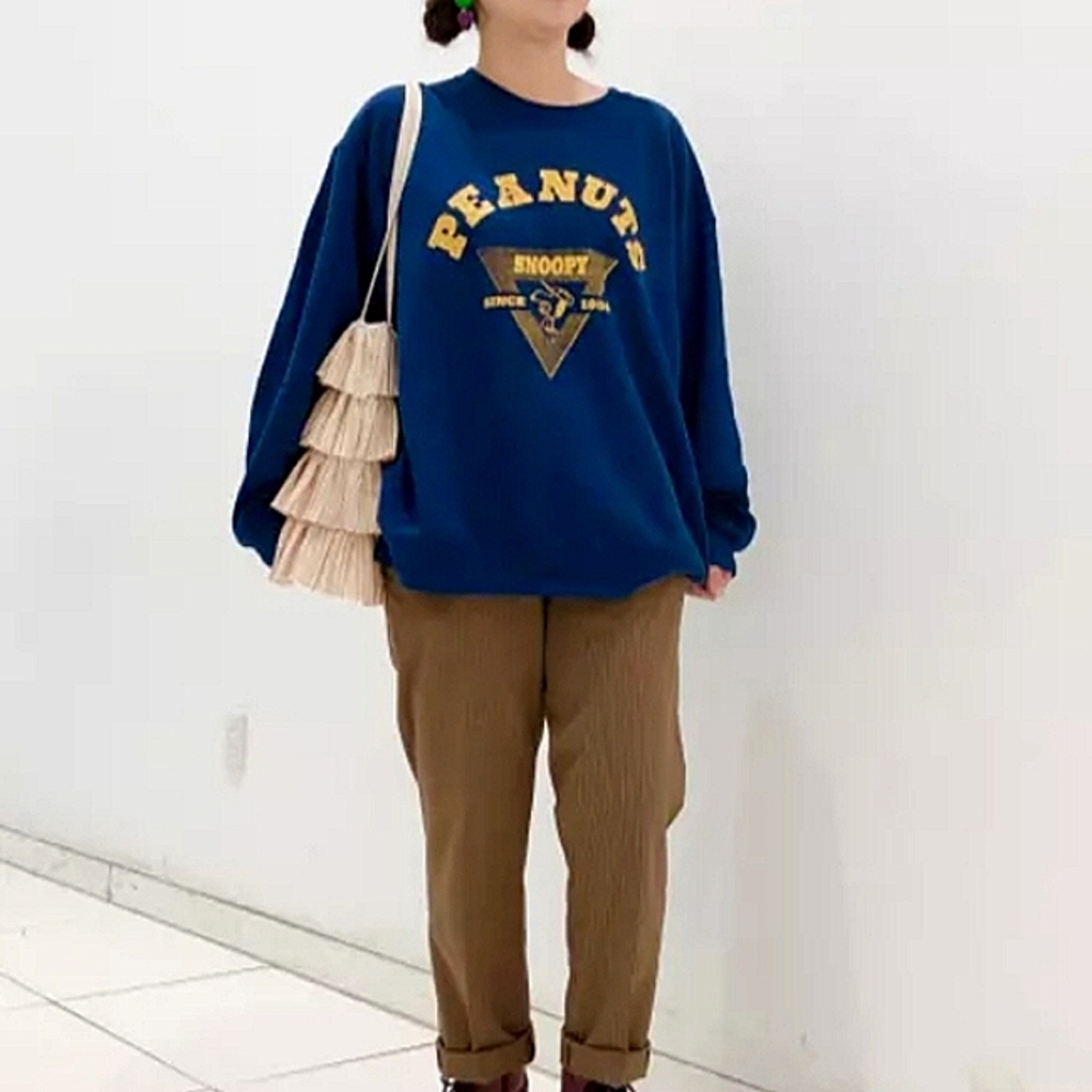 New w/o Tags Uniqlo Snoopy Peanuts Retro Long Sleeve French Terry Pullover Large - Picture 9 of 10
